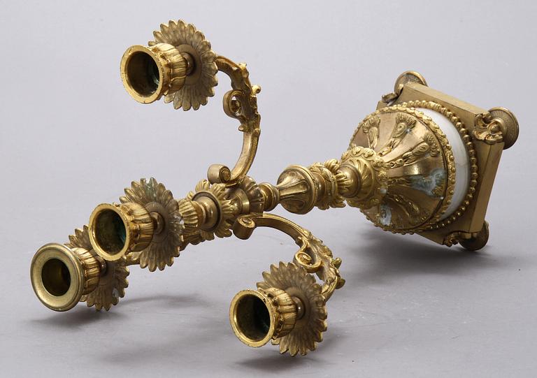 KANDELABRAR, ett par, 1800-talets andra hälft.