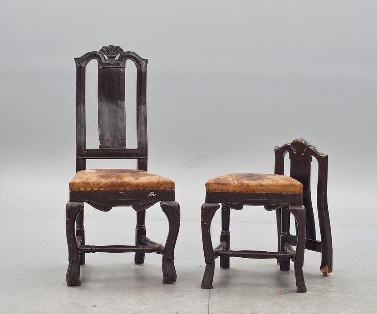 STOLAR, ett par, barock, 1700-tal.