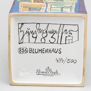FRIEDENSREICH HUNDERTWASSER, a ceramic vase, "Blumenhaus", Rosenthal,