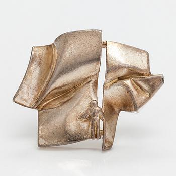 Björn Weckström, Brosch "Främling på Io", sterling silver. Lapponia 1974.