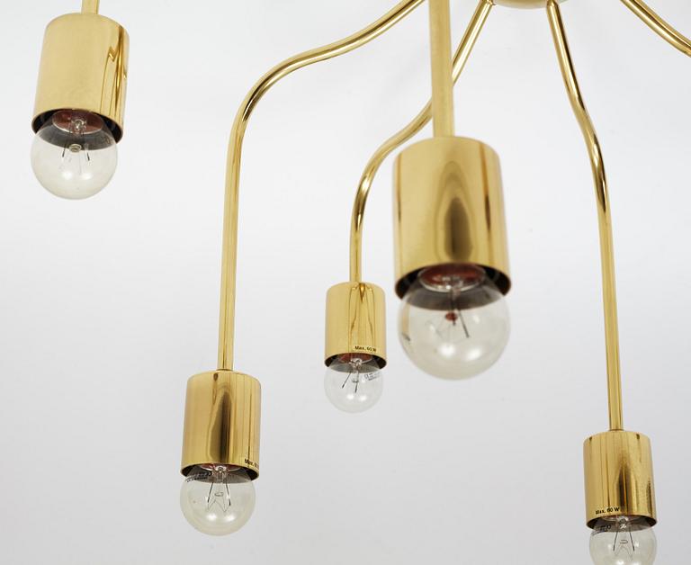 Josef Frank, a brass ceiling lamp, model 2358, Firma Svenskt Tenn, Sweden.