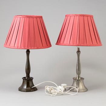 2 table lamps by Just Andersen, Denmark 1920´/30´s.