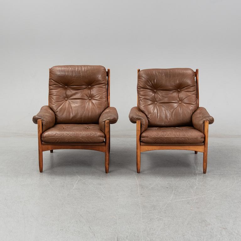 Fåtöljer, ett par, G-Design för Göte-Möbler i Nässjö AB, Nässjö, 1970-tal.