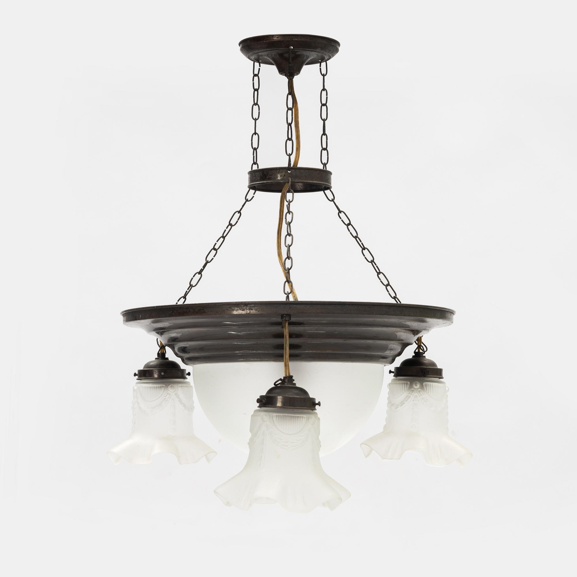 A ceiling light, early 20th Century.