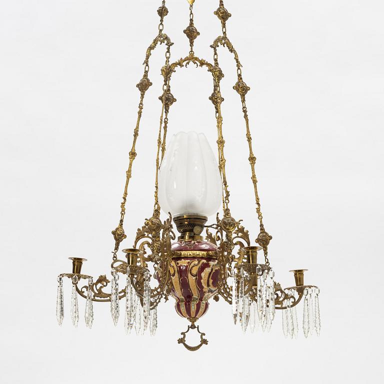 Takfotogenlampa, oskariansk, sent 1800-tal.