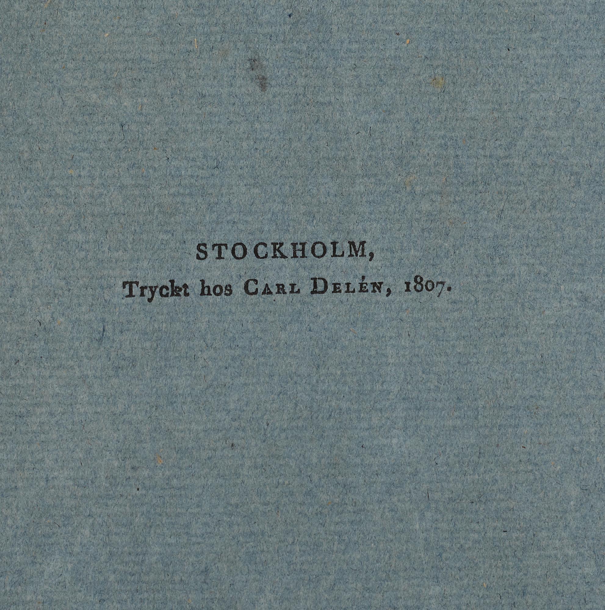 JOHAN WILHELM PALMSTRUCH, "Svensk Botanik, vol I-V. 1803-1805.