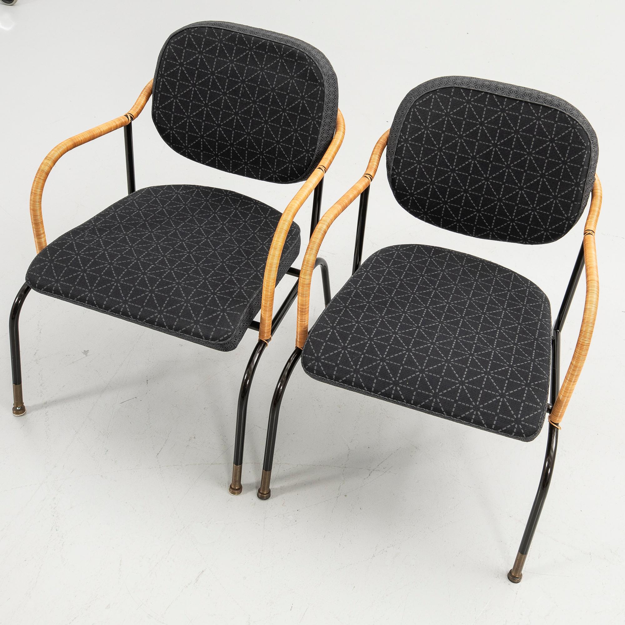 Mats Theselius, armchair, a pair, "Bamboo king", Källemo AB, Värnamo, 8/360 and 49/360.