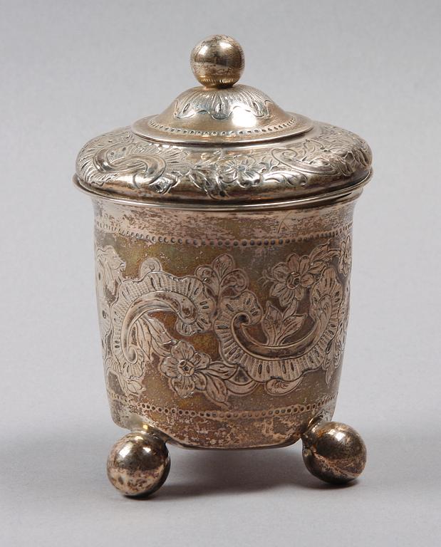 LOCKBÄGARE, silver, barockstil, 1950.
