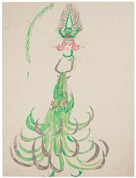 685. Isaac Grünewald, Costume sketch - from Volpone.