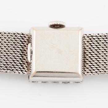 Wristwatch 18K white gold and platinum with brilliant-cut diamonds.
