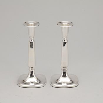 LJUSSTAKAR, ett par, silver, Tore Eldh, Ceson, Göteborg, 1974.
