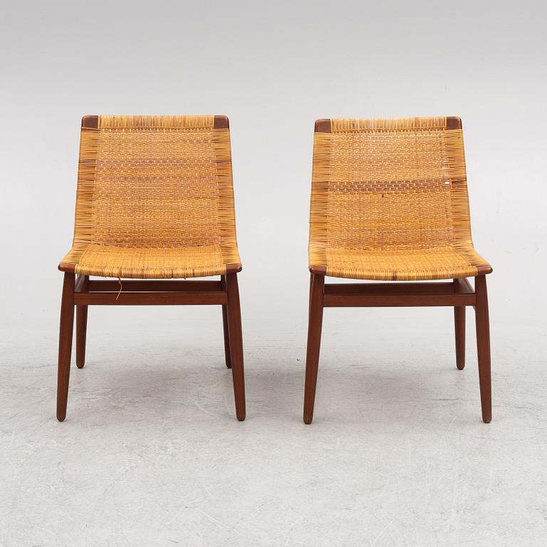 Jørgen Høj, 8 chairs, Thorald Madsen  Snedkeri, Denmark 1950s.