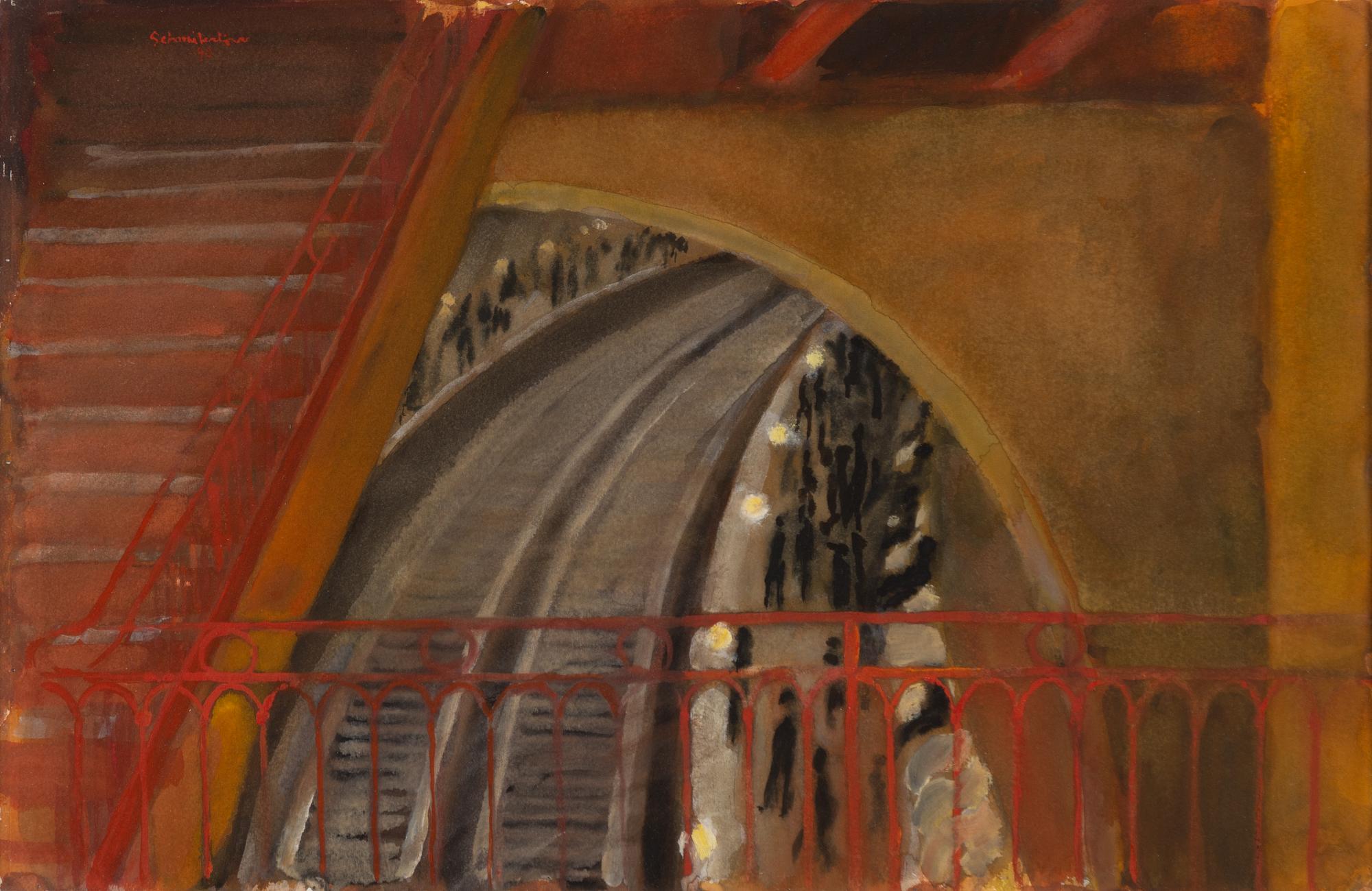 Bertram Schmiterlöw, Tågstationen.