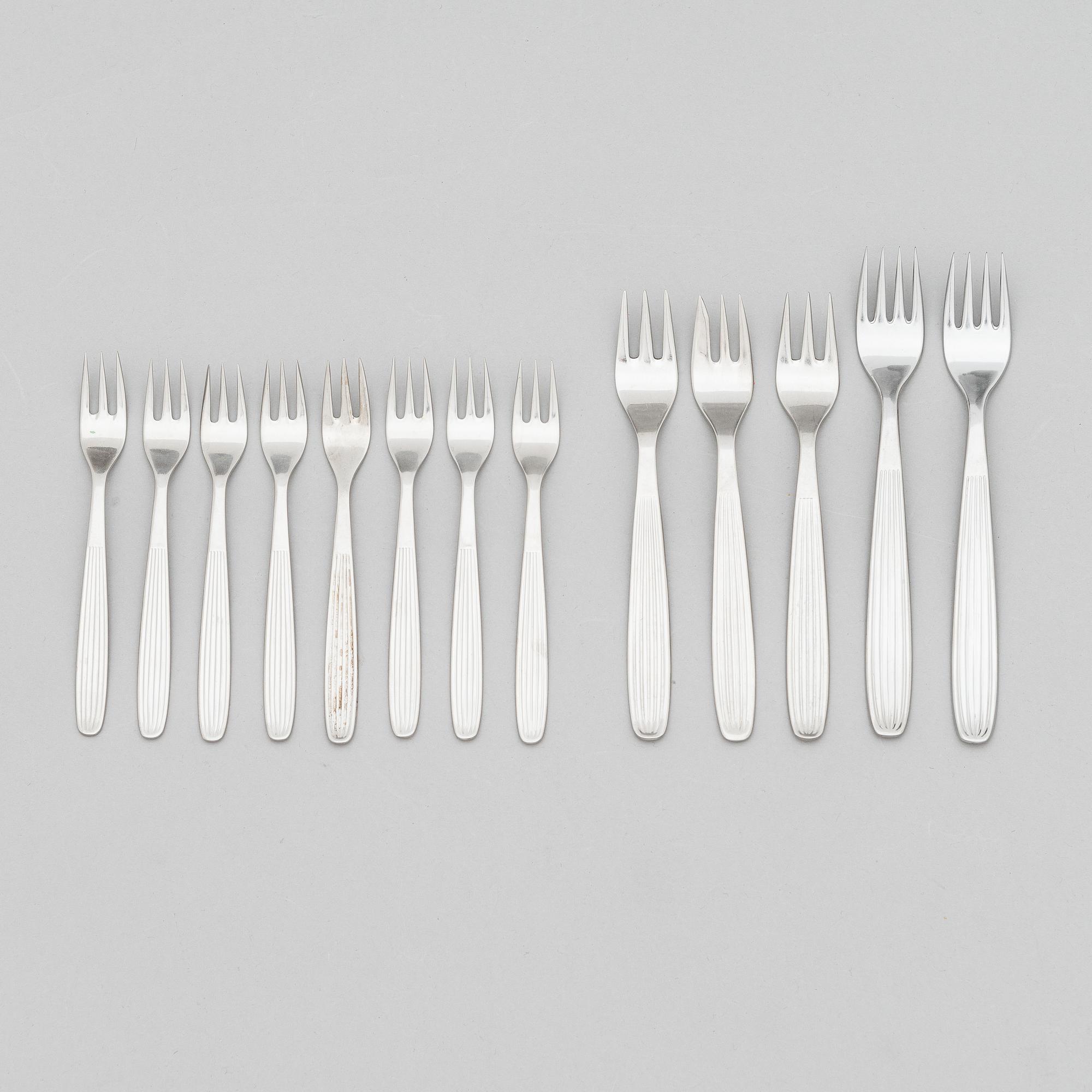 Kaj Franck, bestickserie, 220 st, rostfritt stål, "Scandia", Hackman Sorsakoski. Formgiven 1952.