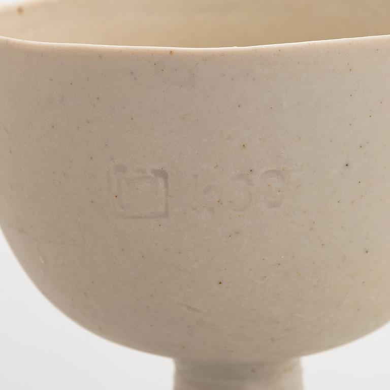 Kyllikki Salmenhaara, A set of three stoneware goblets, signed KS.