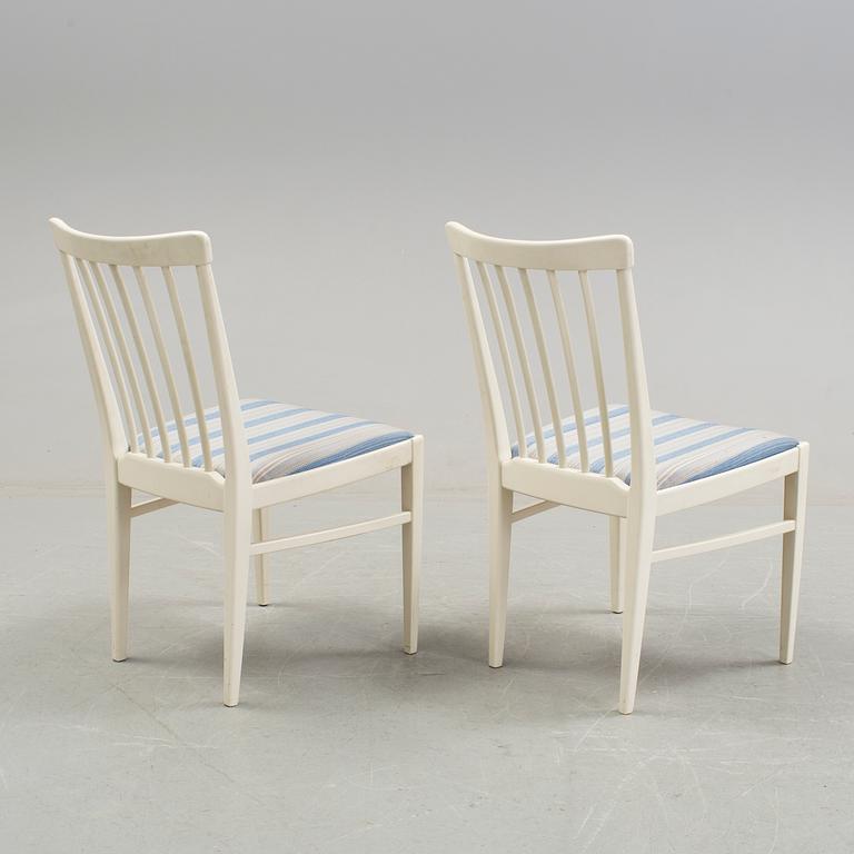 CARL MALMSTEN, 6 dining chairs and one table, Bodafors 1963.
