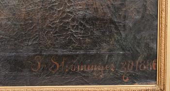 VILEM STRÖMINGER, olja på duk. Signerad och daterad 1886.