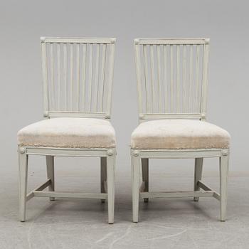 EPHRAIM STÅHL, stolar, ett par, sengustavianska, omkring år 1800.