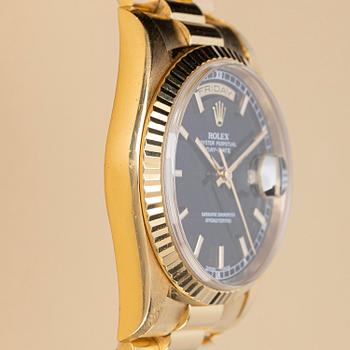 Rolex, Day-Date, "Black & Champagne Dial", ca 1998.