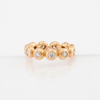 Ole Lynggaard, Ring "Boble/Bubbles" 18K roséguld med runda briljantslipade diamanter, design Charlotte Lynggaard.