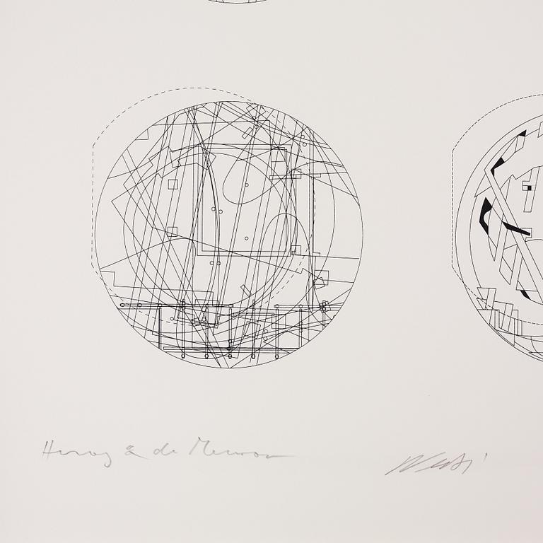 AI WEIWEI, signerad i blyerts Ai Weiwei och Herzog & de Meuron, screenprint, numrerad 71/200.