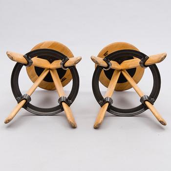 TOM DIXON, barstolar, ett par, "Slab Bar Stool" 2000-tal.