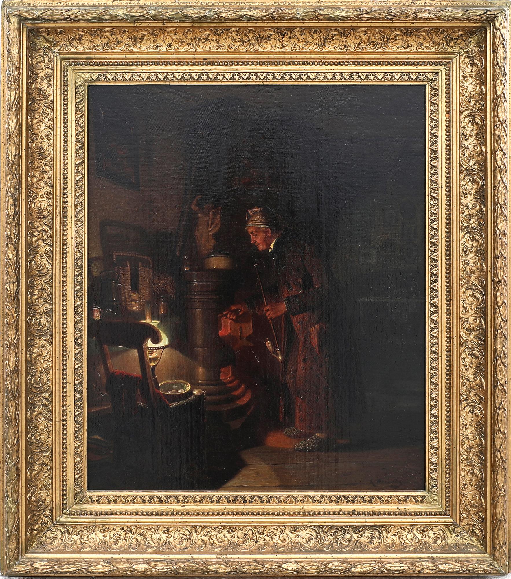 August Jernberg, Vid kaminen.