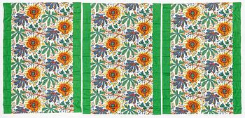 Josef Frank, three curtains, "Aralia", Firma Svenskt Tenn.