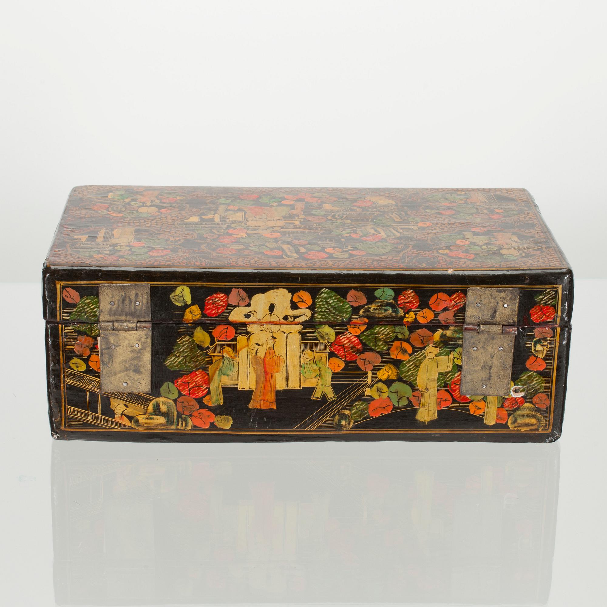 SCHATULL, lackarbete, Kina, 1900-talets första hälft.