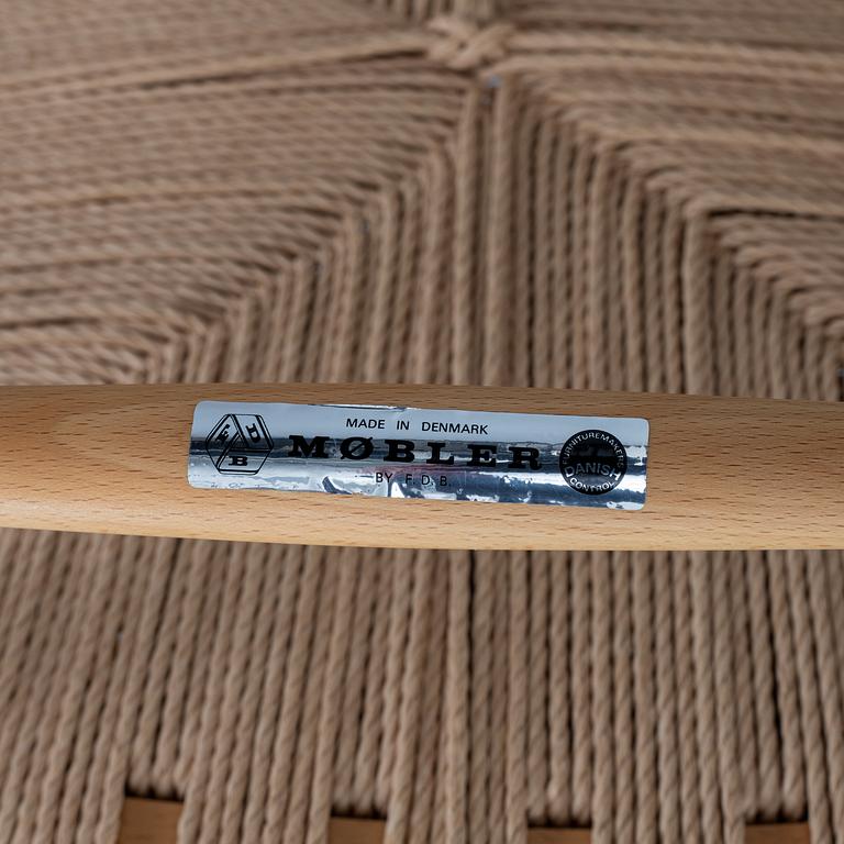 Hans J Wegner, a 'J 16' rocking chair, FDB Möbler.