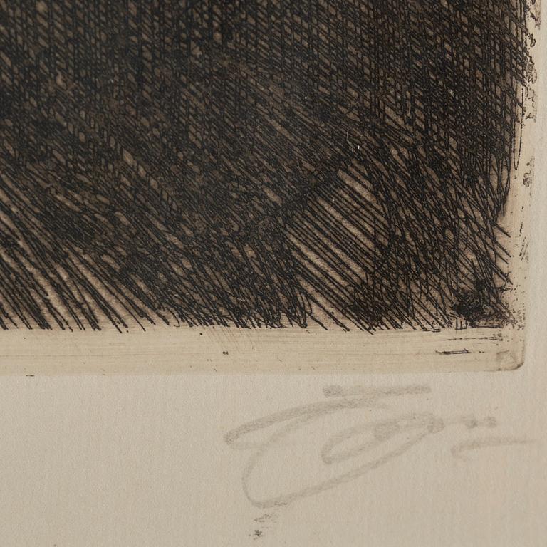 ANDERS ZORN, etching, 1917, signed in pencil.