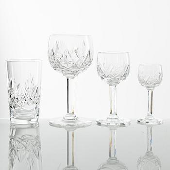 A 95-piece glass service, Riihimäen Lasi, Finland.