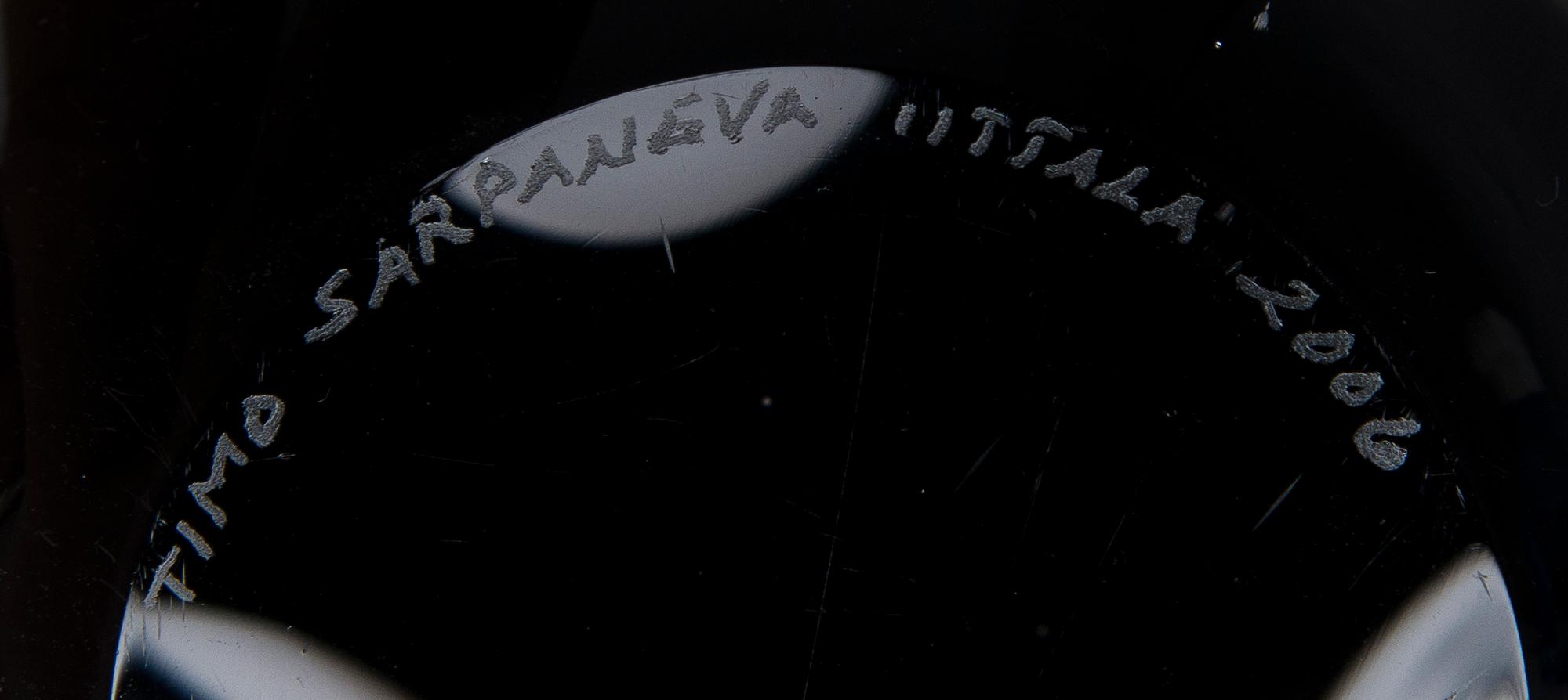 A GLASS SCULPTURE, "Claritas", signed Timo Sarpaneva Iittala 2006.