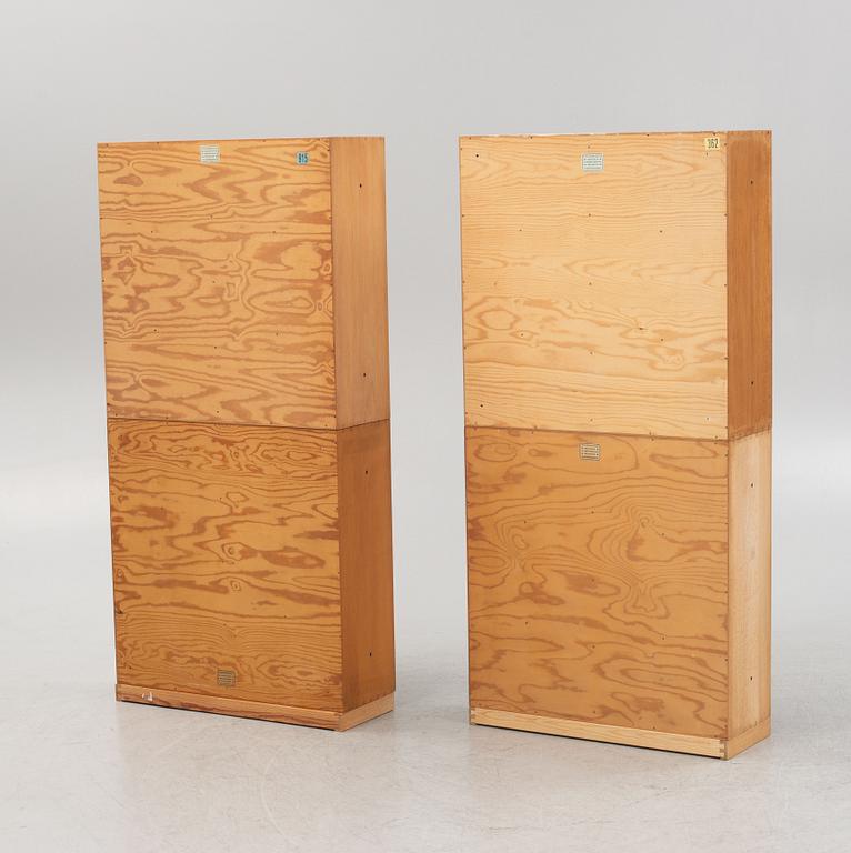 Mogens Koch, a set of four bookcases, Rud Rasmussen, Denmark, 1960's.