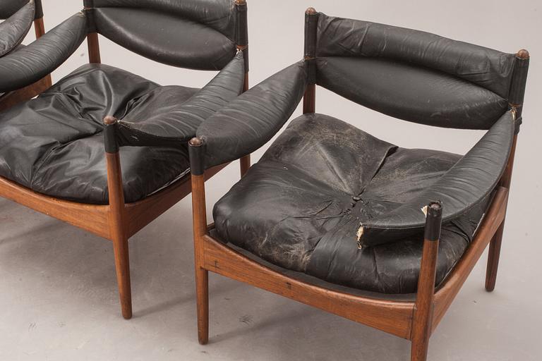 KARMSTOLAR, 3 st, Kristian Vedel, "Modus", Danmark, 1960-tal. CITES-intyg medföljer.