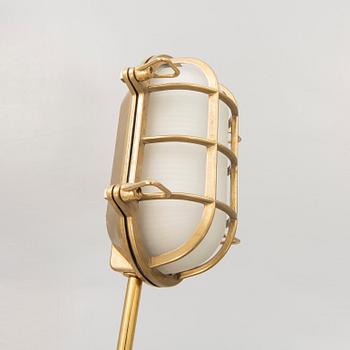 A late 20th century brass table lamp.