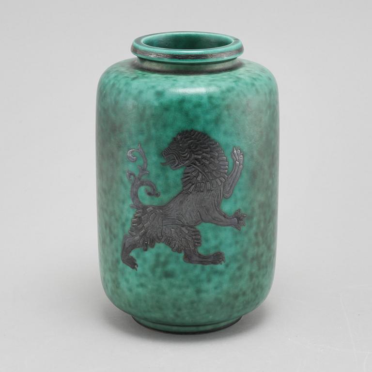 WILHELM KÅGE, "Argenta" vas, stengods, Gustavsberg, 1948.