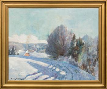 AUGUST BERG, oil on canvas signed.