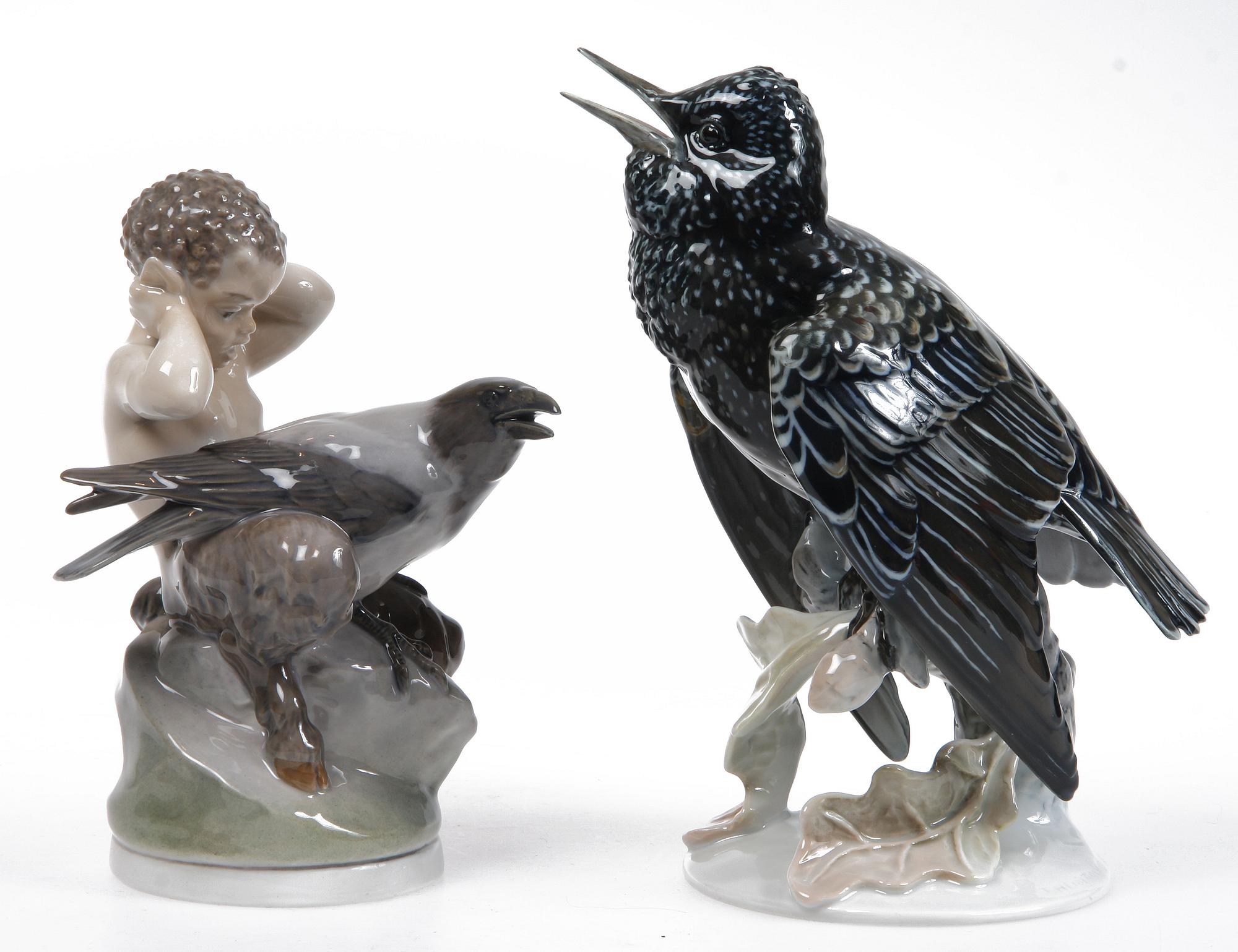 FIGURINER, 2 st, porslin, Kongl Dansk samt Rosenthal.