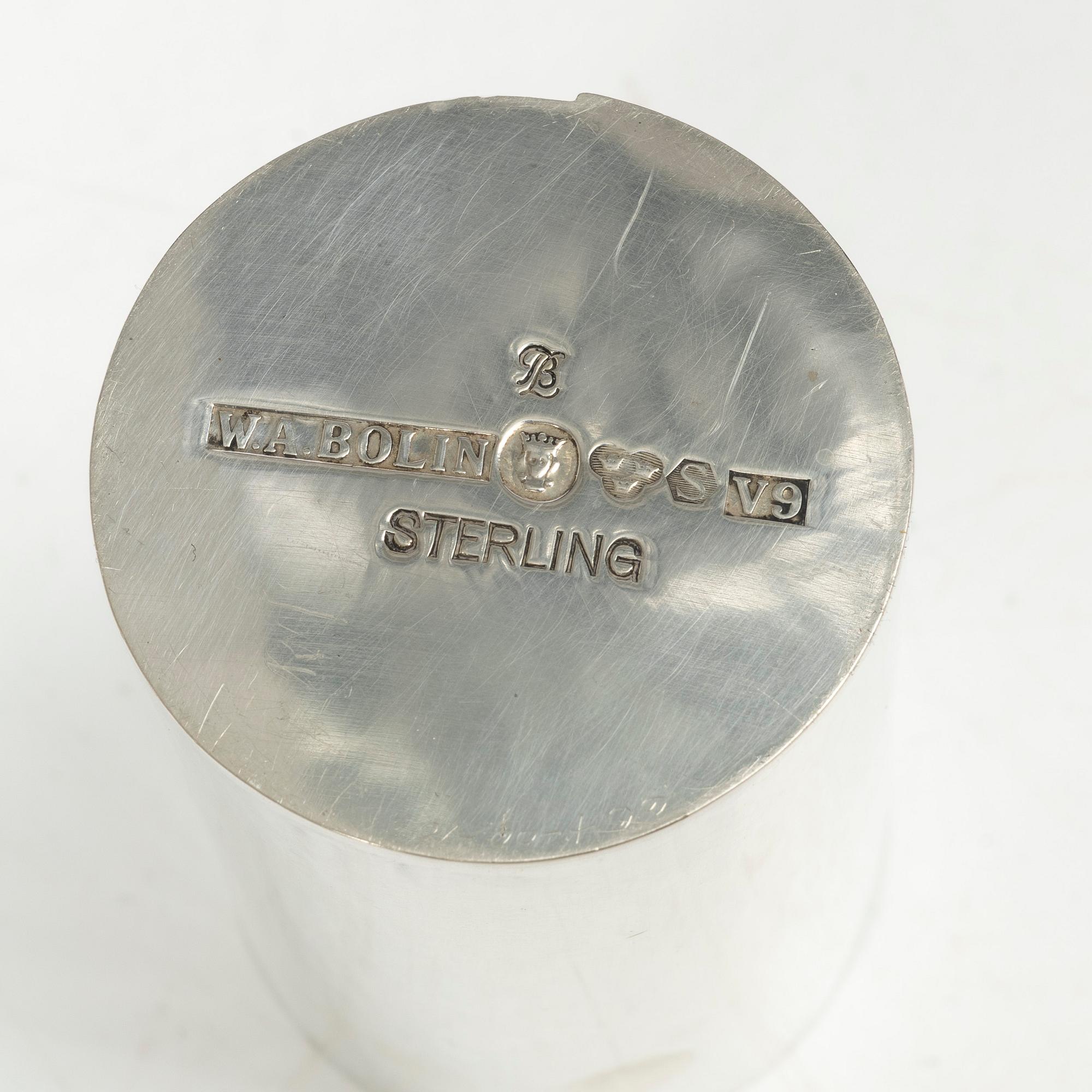 W.A. Bolin, vas, sterling silver, design Barbro Littmarck, Stockholm 1971.