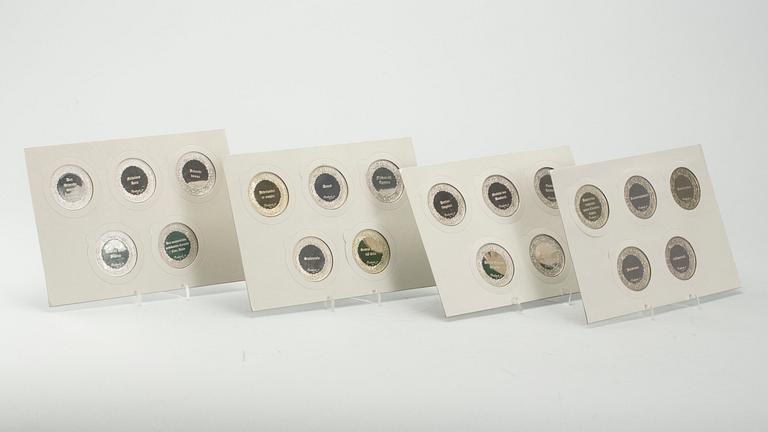 MEDALJER, ca 143 st, sterlingsilver, Franklin Mint, 1900-talets fjärde kvartal. Total vikt ca 6200 gram.