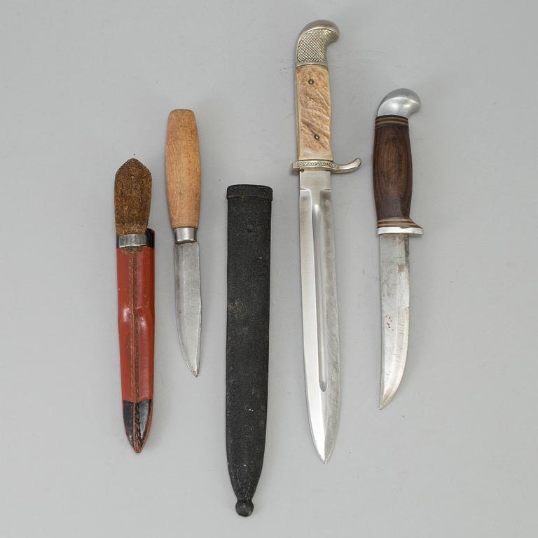 THREE KNIVES by Erik Frost, Mora.