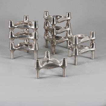 LJUSSTAKAR, 9 st, Ceasar Stoffi, Nagel, 1900-talets andra hälft.