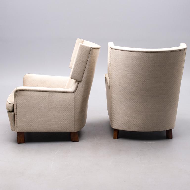 FÅTÖLJER, 2 st, modell 503, Hellevi Ojanen, Artek 1950-tal.