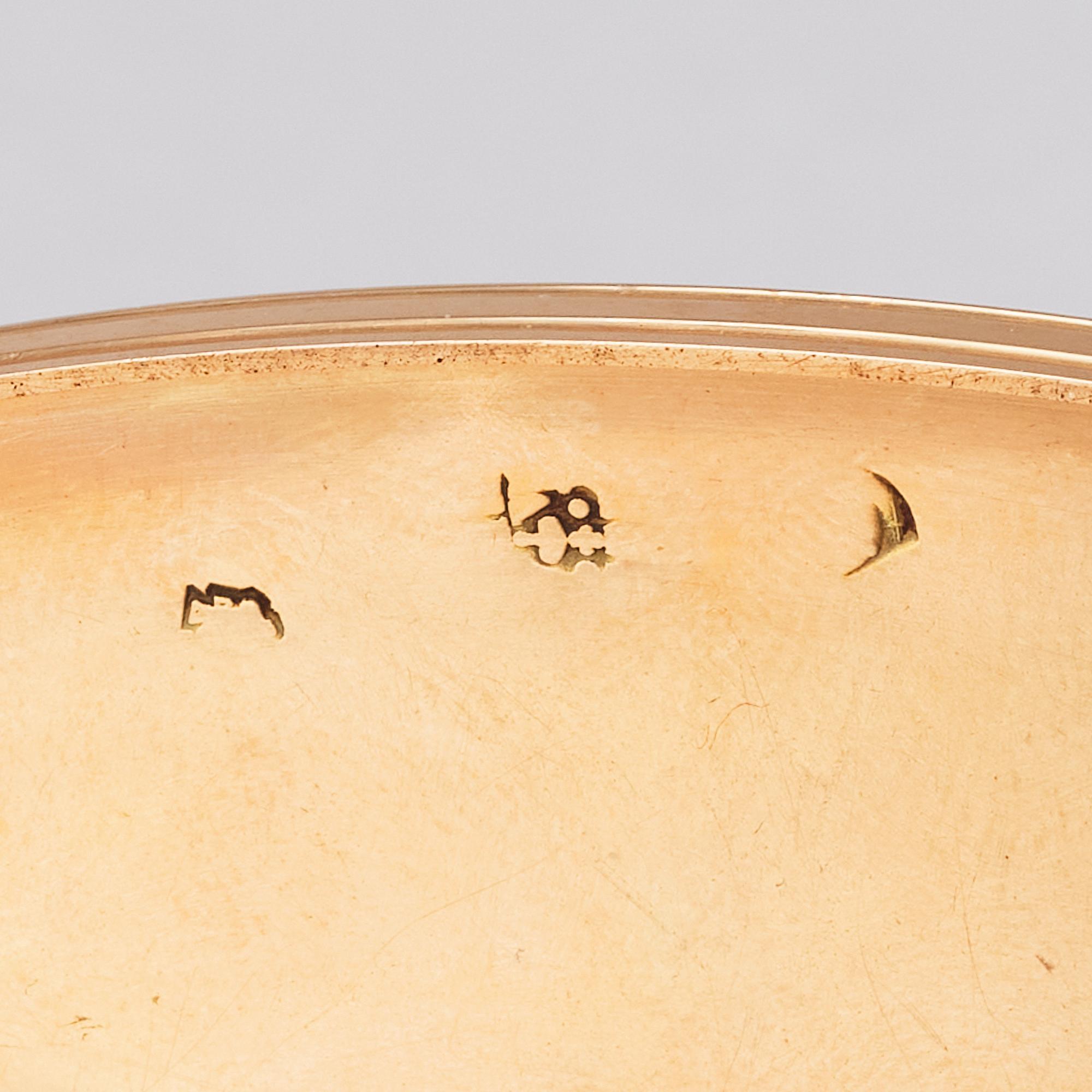 Dosa, guld 18K, Paris 1789-1791, kontrollör Jean-François Kalendrin.