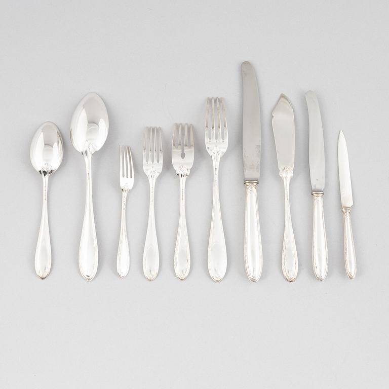 A Swedish Silver Cutlery, model 'Munvig', mark of K Anderson, Stockholm 1915 (120 pieces).