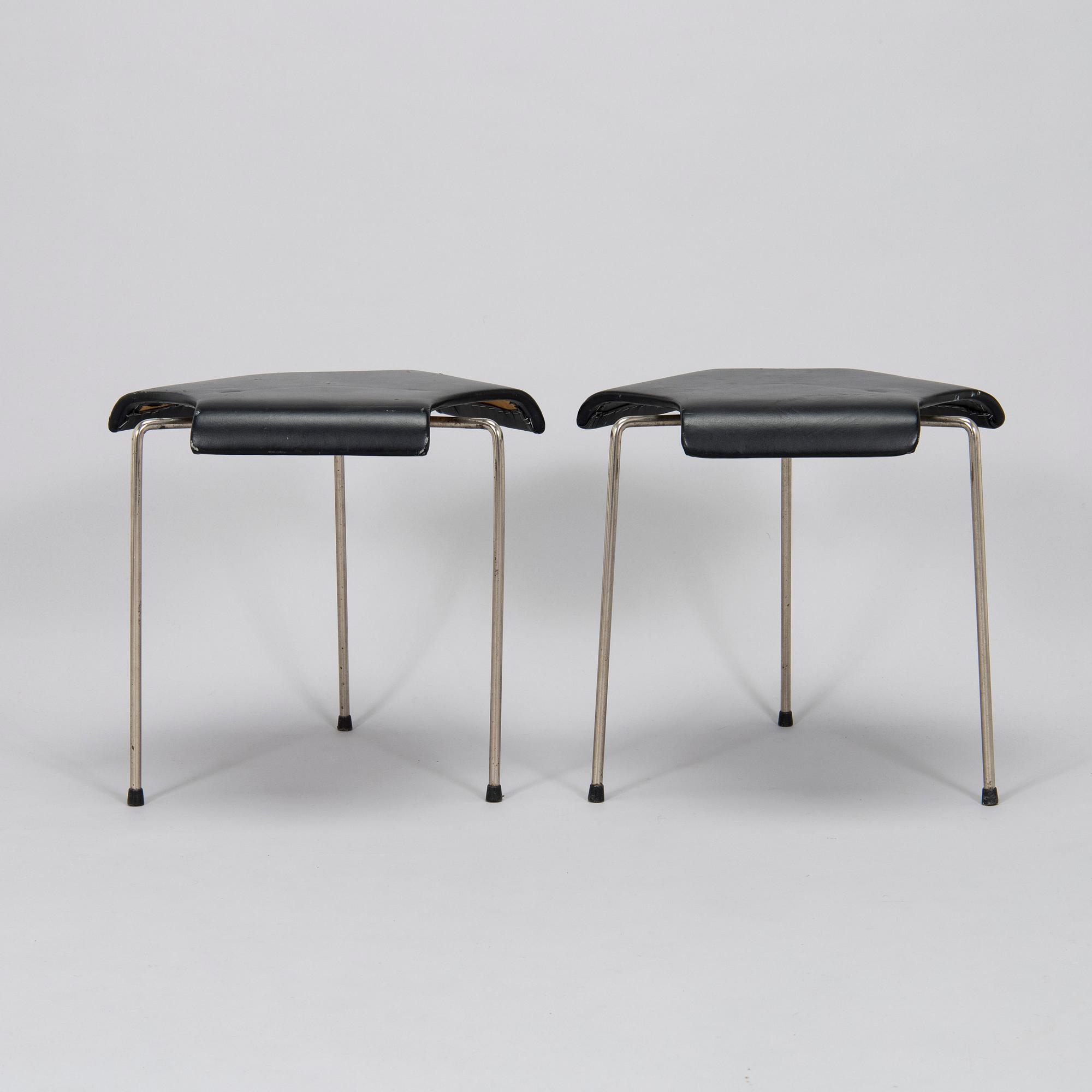 Rolf Erik Nyman, four 1950s model 47 stools for Sope Kaluste Oy.