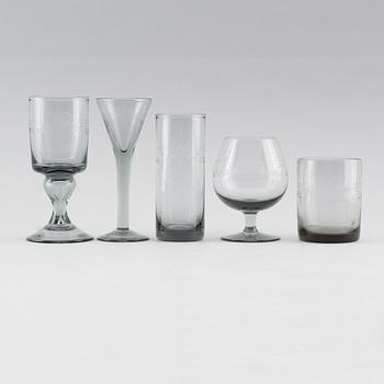 SERVISGLAS, 25 st, "Antik", Reijmyre.