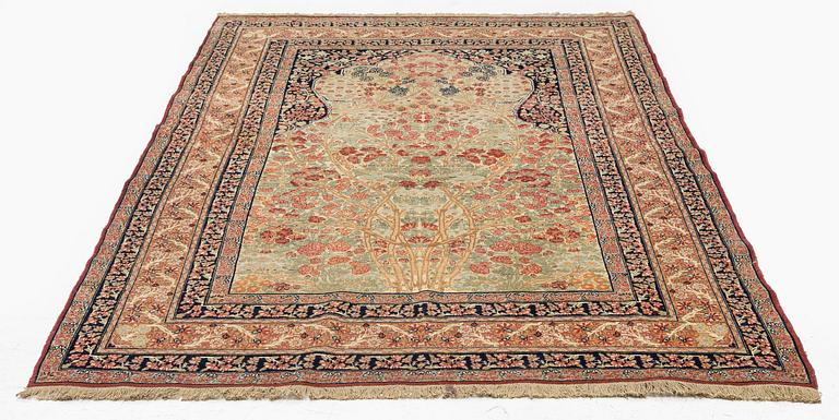 Rug, antique Kirman Laver, southern Iran, c. 206 x 125 cm.