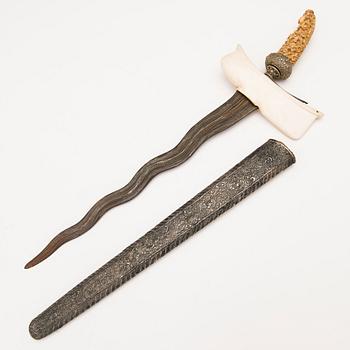 An Indonesian Kris dagger, 19th/20th Century.